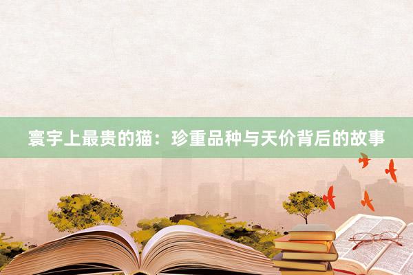 寰宇上最贵的猫：珍重品种与天价背后的故事