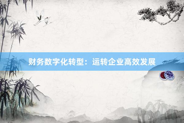 财务数字化转型：运转企业高效发展